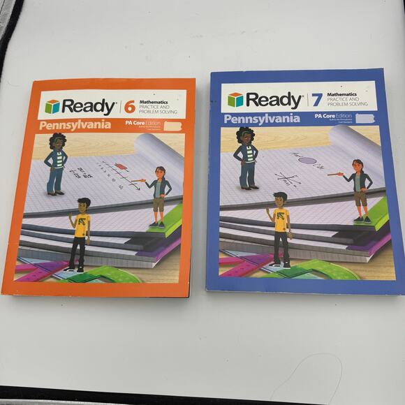 Ready Pennsylvania Grade 6 & 7 Math Practice Workbooks PA Core Edition Set - Picture 1 of 9